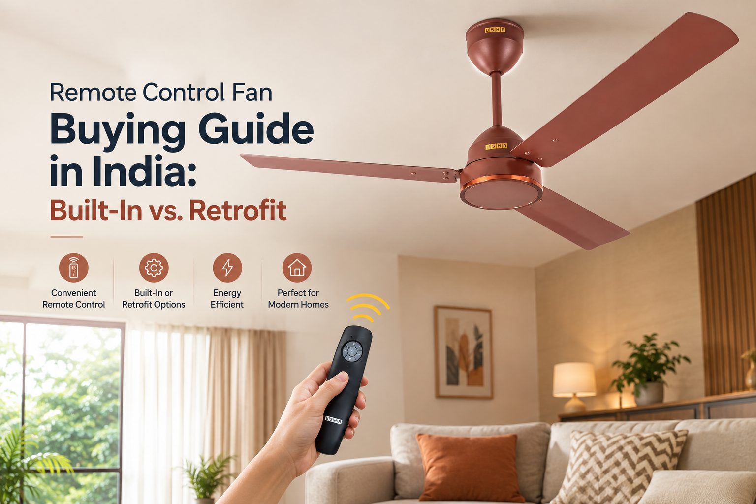Remote Control Fan Guide: Built-In vs Retrofit | Usha Fans