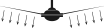 High lift blade angle for wide air spread